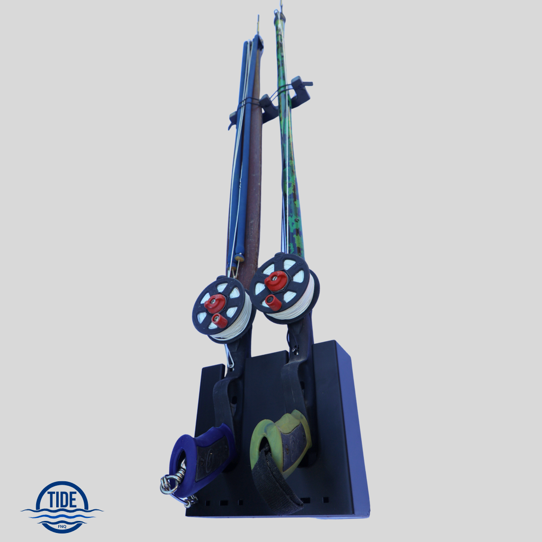 Double Upright Speargun Rack - Marine-Grade, UV-Resistant