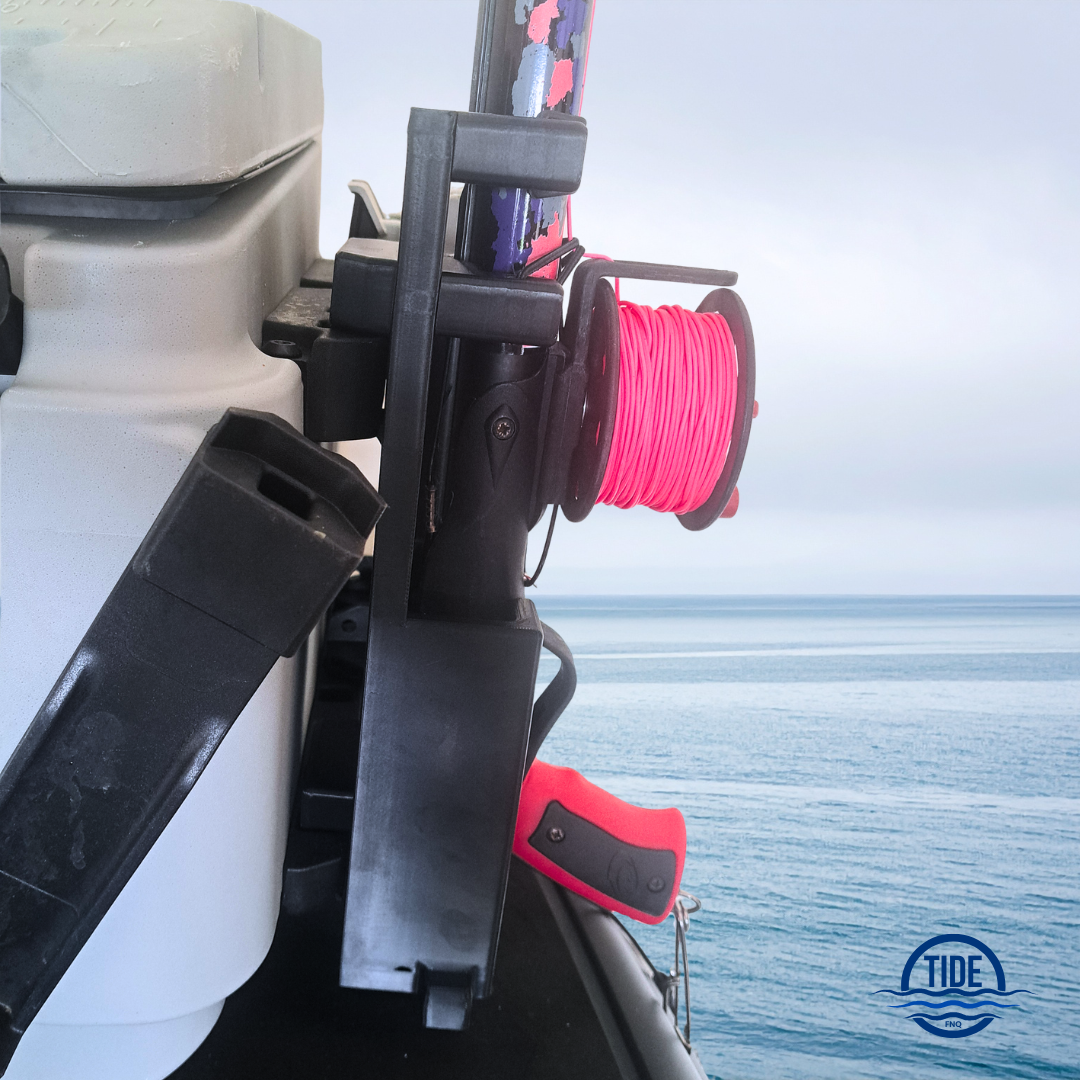 Close up of JetSki Speargun Rack 