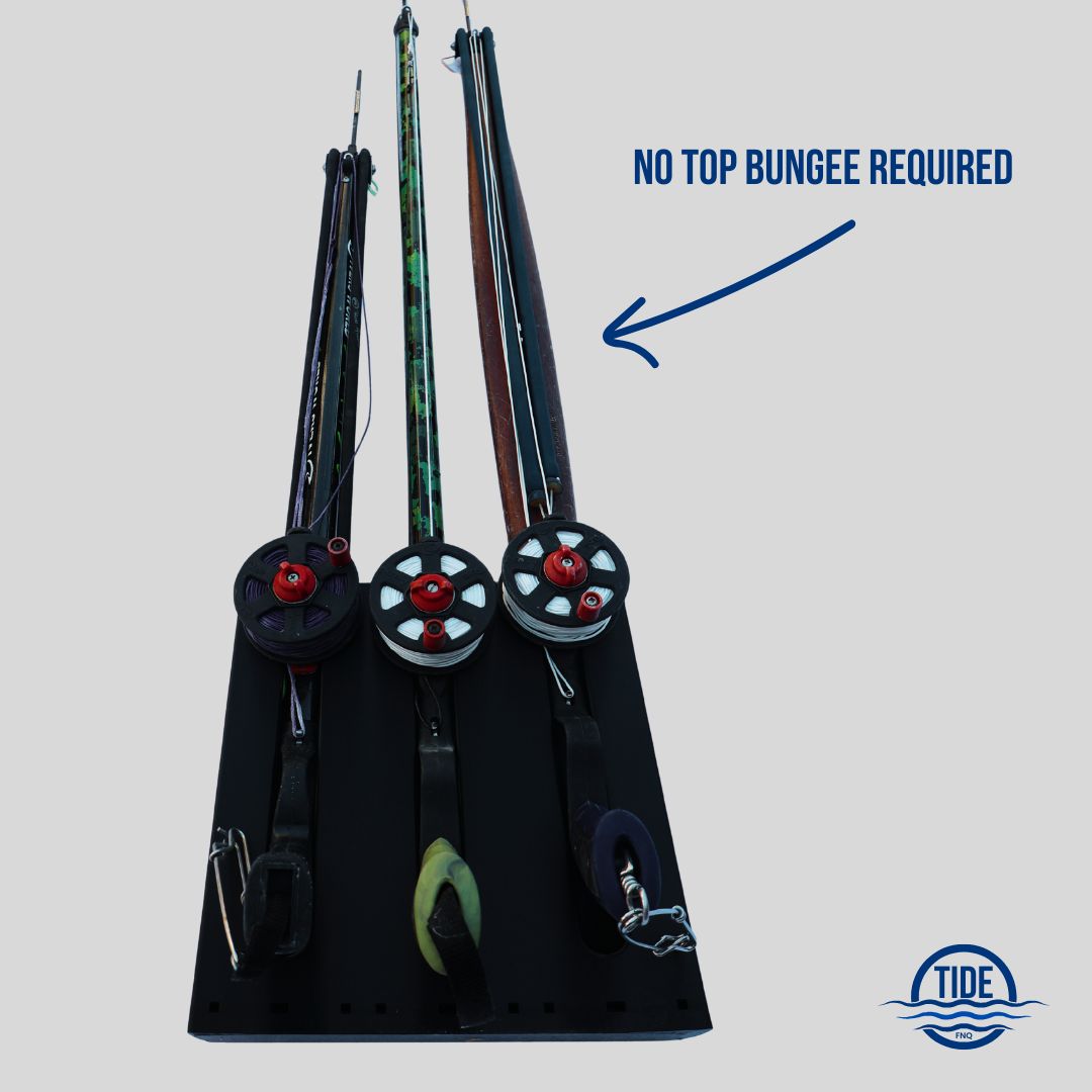 Slim Fit Standalone Triple Upright Speargun Rack – Marine-Grade, UV-Re ...