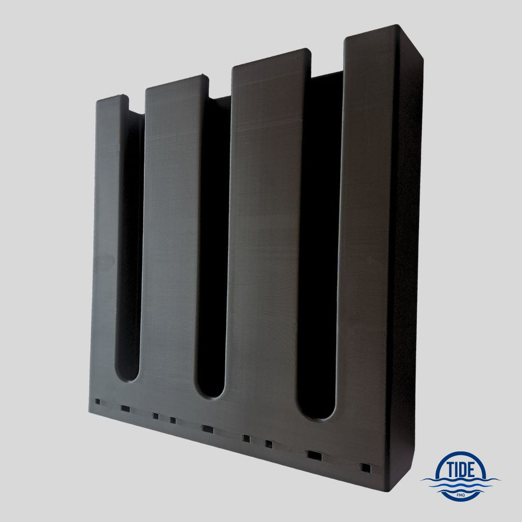 Black Triple Upright Standalone Speargun Rack - Tide FNQ Brand