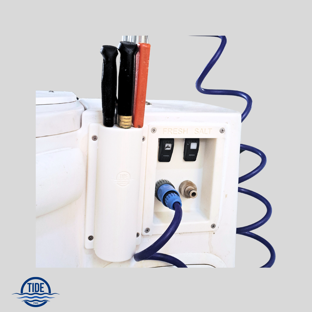 Slimline_Knife_and_Plier_Block_Holder_Fishing- Coastal White - Fitted