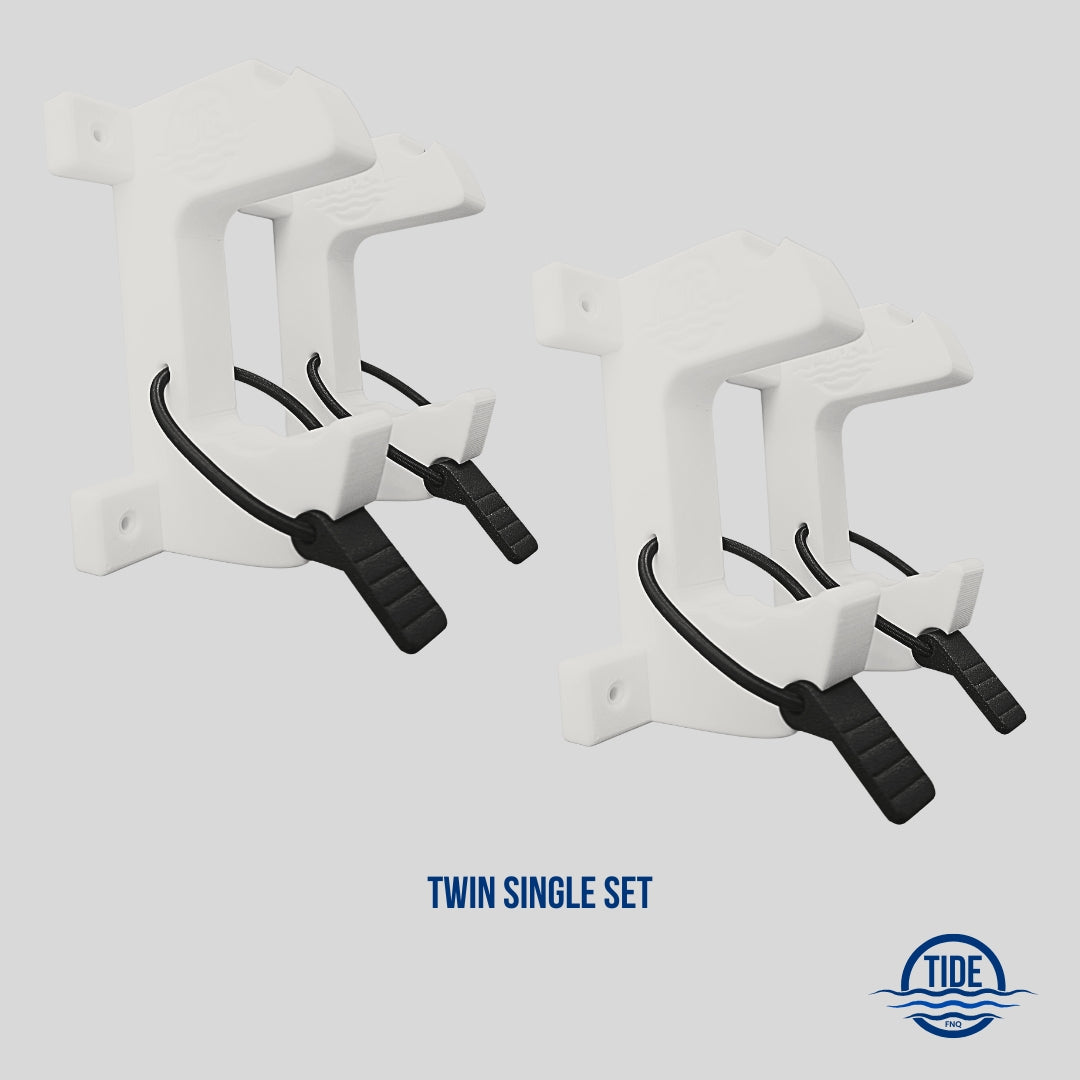 2 sets of single gunwale speargun racks for boats