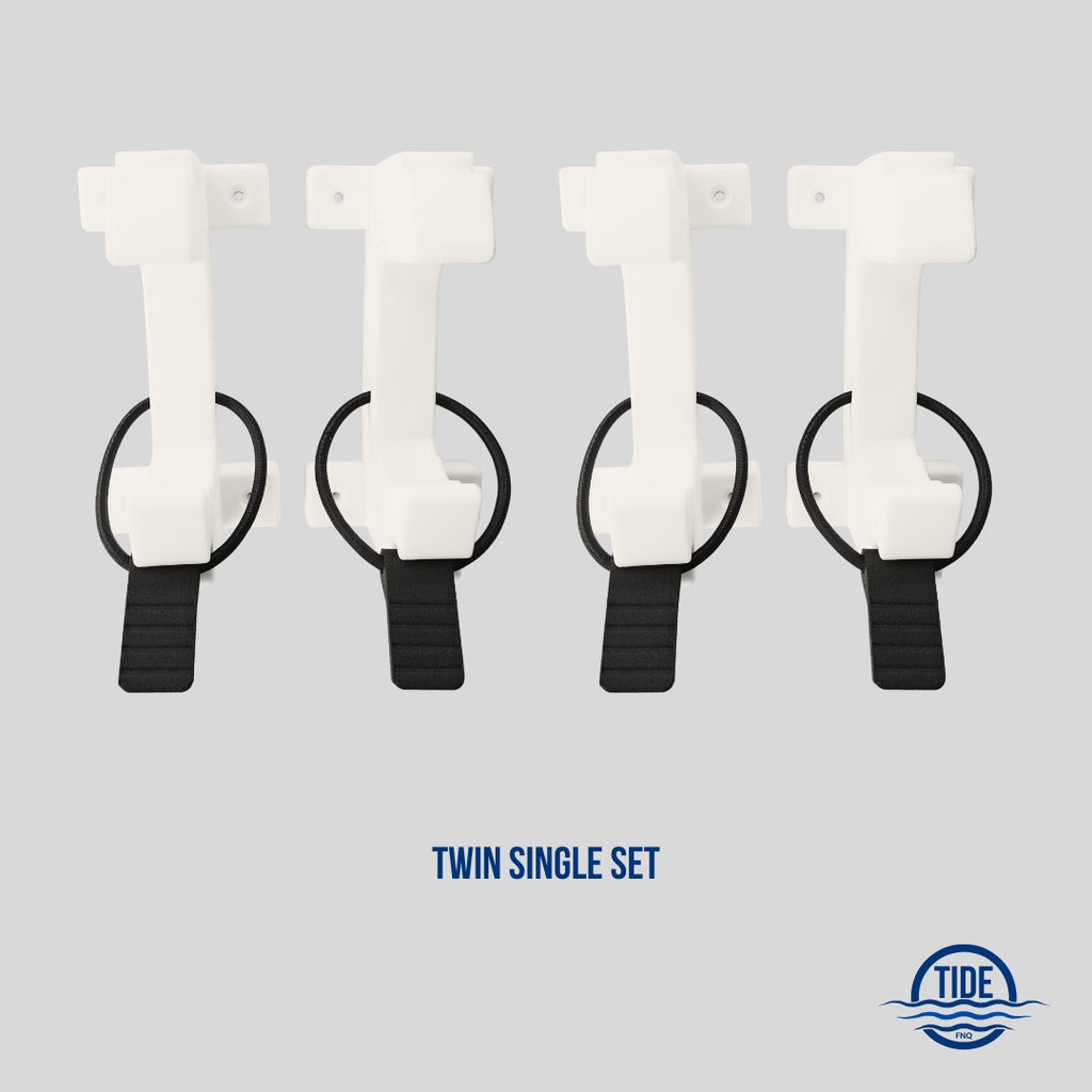 2 Sets of single gunwale speargun racks for boat