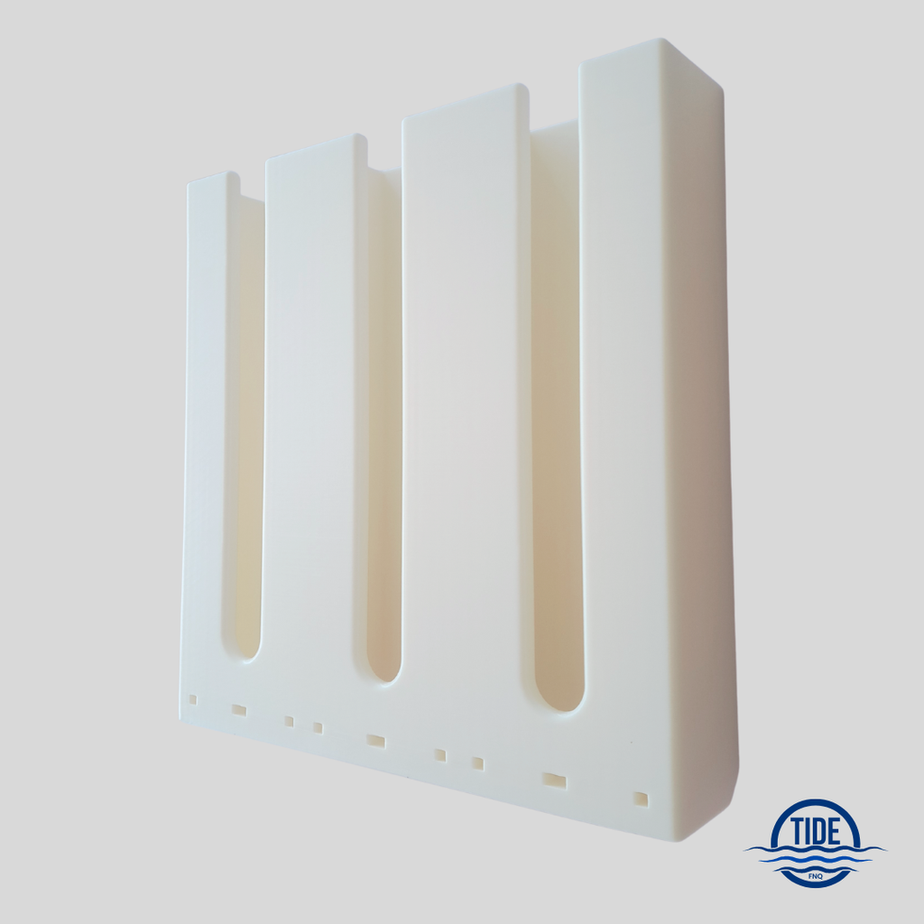 Triple Upright Speargun Rack in Coastal White Tide FNQ Brand